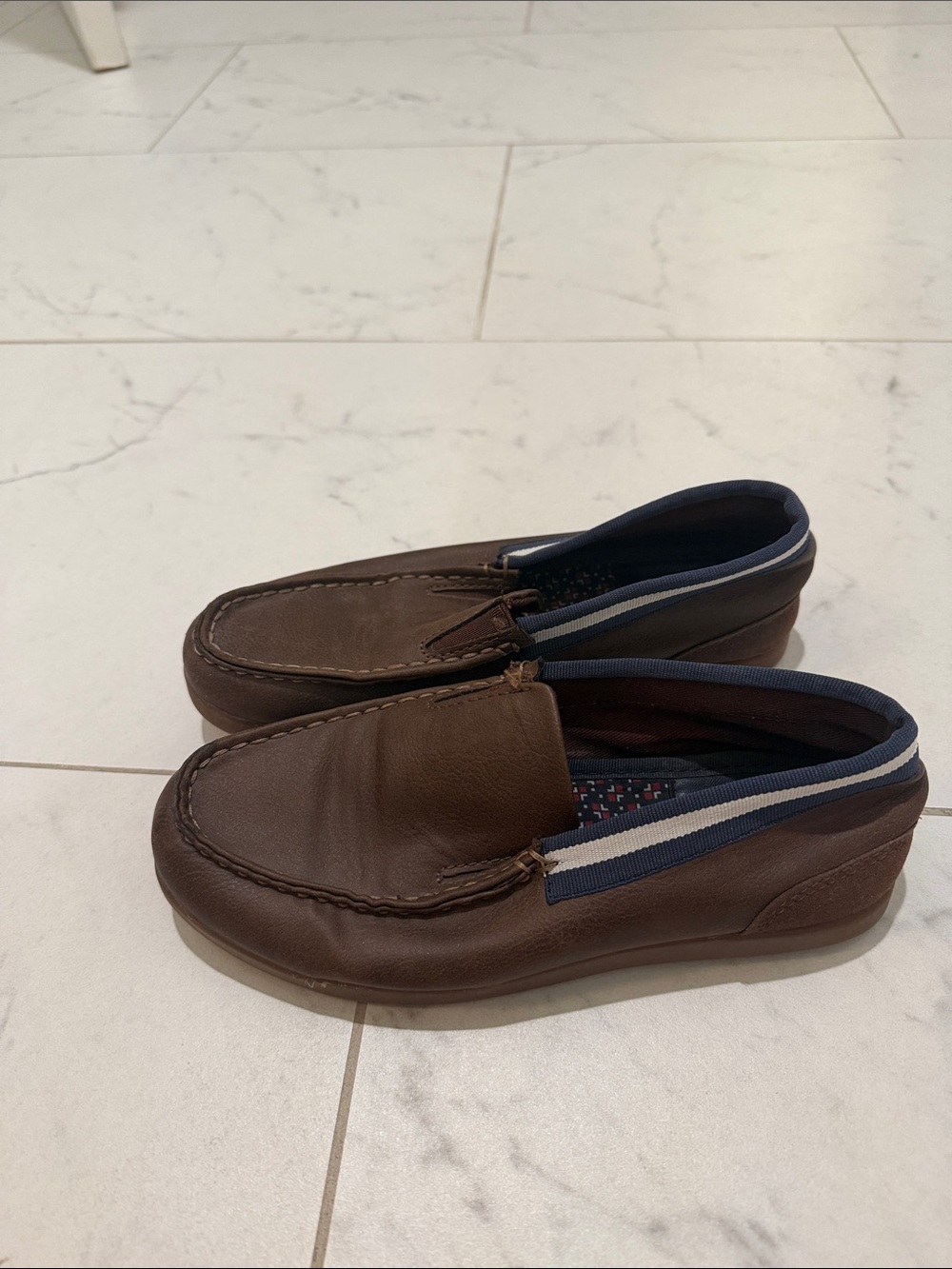 Boy’s Brown Leather Slip-On Casual Loafers
